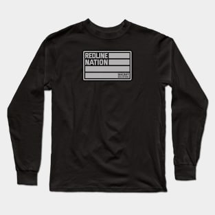 Redline Nation - Staff Car U.S. Army (White on Black) Long Sleeve T-Shirt